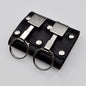 Okay's Key Safe Nickel, Top Grain Leather Key Holder (Double Clip)