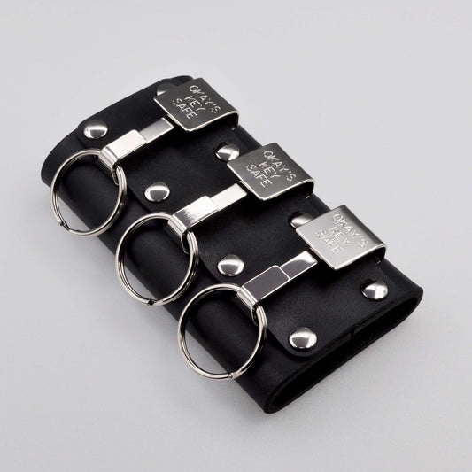 Okays Ultimate Key Keyper Nickel Plated Triple Key Safe Belt Key Holder