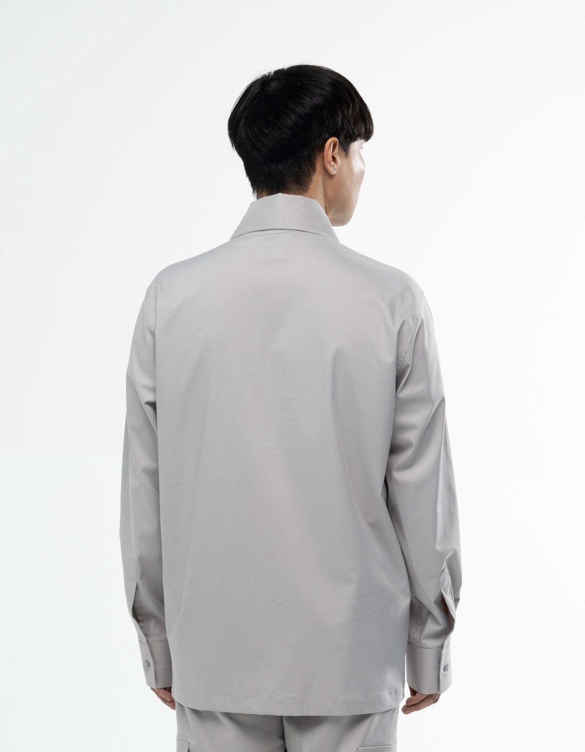 Crop collar shirt