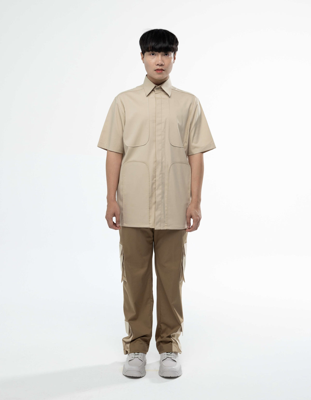 U panel short sleeve shirt