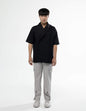 Wrap collar short sleeve shirt